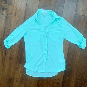 Express mint green The Portofino Shirt Slim SlimFit size XS